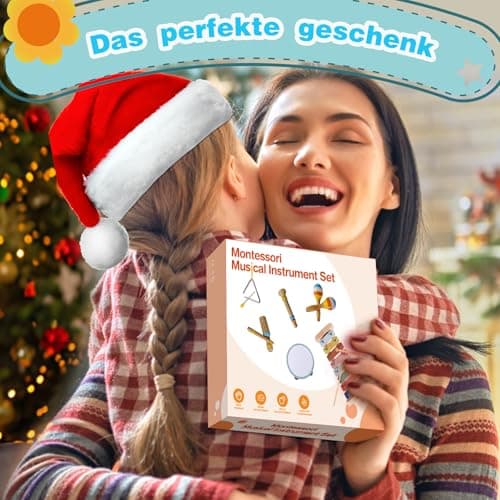 Instruments de Musique Esthétiques pour Enfants,Jouets Musicaux Montessori pour Bébés,Jouets Xylophone Boho pour Garçons et Filles,Cadeau de Noël et d'anniversaire pour Enfants de 1 à 3 Ans (6 in 1)