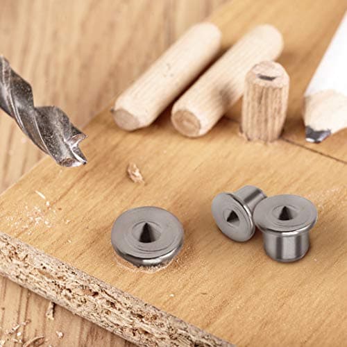 ASFINS Pointe de Centrage Bois, 36 Pièces Pointe de Centrage Cheville Marqueurs à Cheville, pour Chevillage Goujon de Guidage Charpenterie Menuiserie (6mm, 8mm, 10mm, 12mm)
