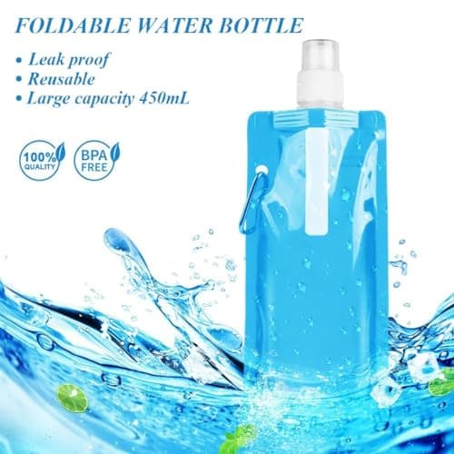 PLABBDPL 3PCS Gourde Souple Pour Sac D'hydratation De Course, Idéal pour Le Running, Vélo, Randonnée,Bouteille D'eau Pliable pour Utilisation en Extérieur,Flasque souple pour l'hydratation