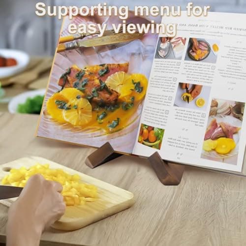 Meafeng Support assiette decorative, Porte assiette, Support assiette en bois, Presentoir livre cadre photo de table, Paire de mini chevalet 6,5 pouces