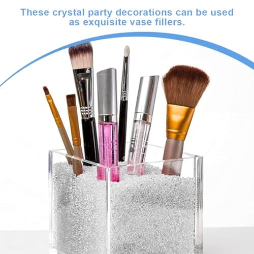 KGDUYC 4000 Diamants décoratifs en Acrylique Transparent- pour décoration de Mariage-,Diamants, Remplissage de Vase, fête,Mariage, Anniversaire (3 mm, 6 mm, 10 mm)