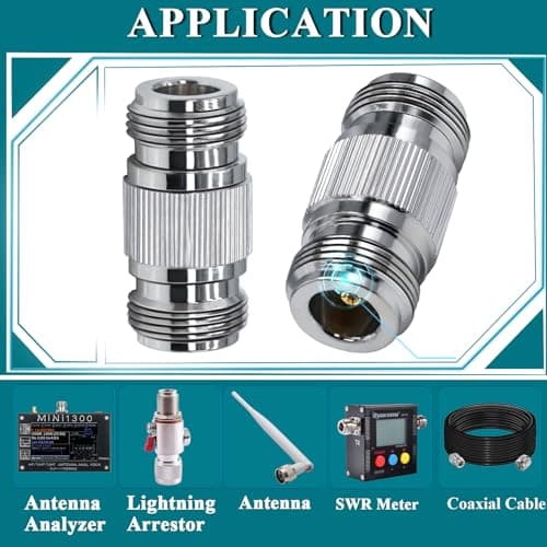 TUOLNK Connecteur coaxial N Femelle à N Femelle coupleur Femelle à Femelle de Type N Adaptateur coaxial RF pour analyseur de câble d'extension d'antenne WiFi 2 pièces