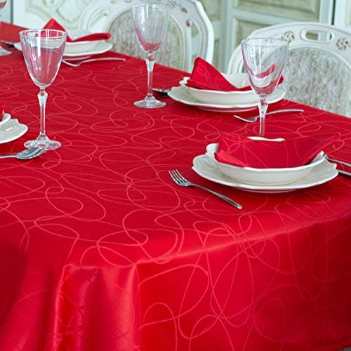 BGEUROPE Nappe - Antitache - Rouge - Réf. Lines - 150cm x 250cm