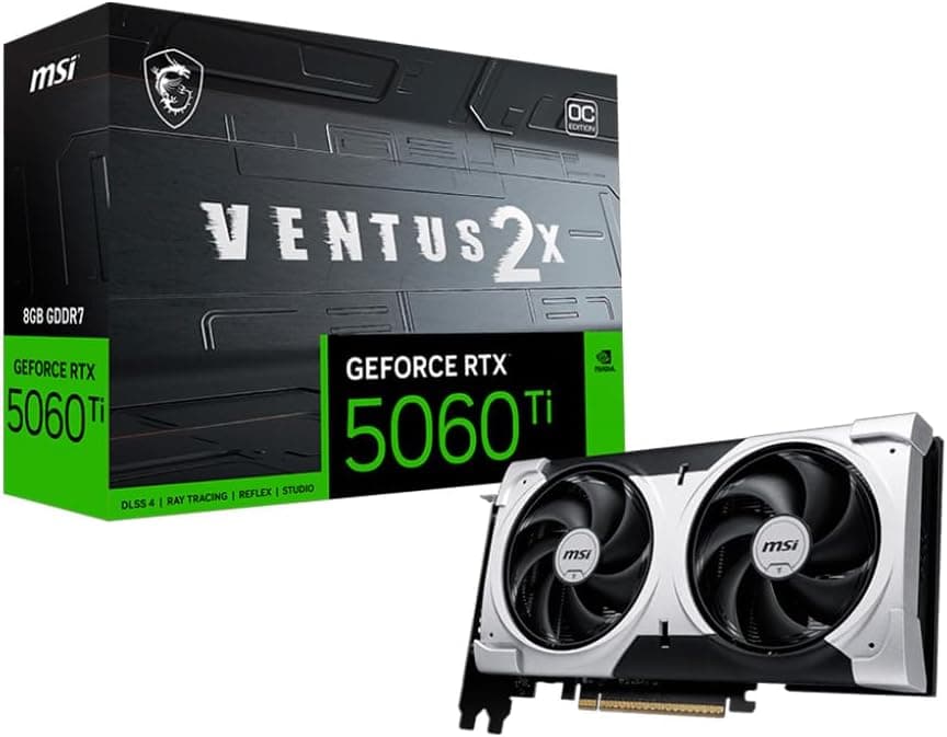 MSI NVIDIA GeForce RTX 5060 Ti 8G Shadow 2X OC Plus Carte Graphique