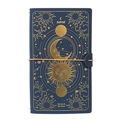 Grupo Erik - Ensemble Carnet de Voyage Astral, Carnet de Notes 2 en 1, Notebook Simili Cuir