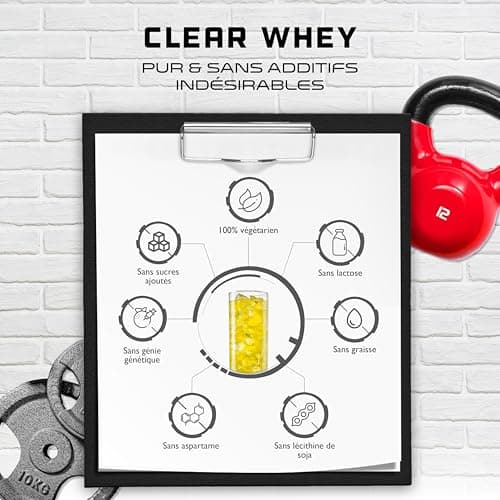 Clear Whey Isolate Protein Shake - Shake protéiné fruité & rafraîchissant - Isolat de protéines de lactosérum de haute qualité (900g, Tropical)