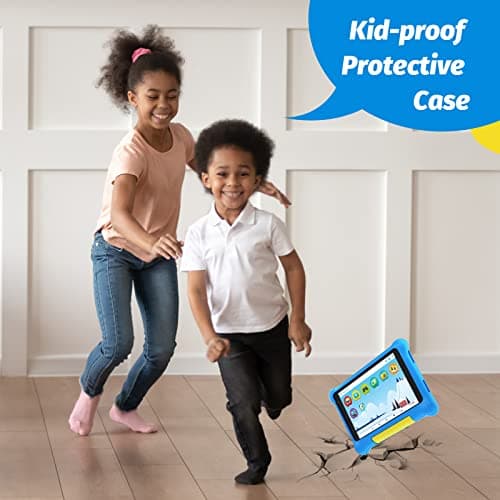 Yicty Tablette Enfants 7 Pouces Andriod 13 Tablette pour Enfants Quad Core 5 Go RAM 32 Go ROM 128 Go Extension Contrôle Parental Tablette Éducative et Divertissante avec étui Antichoc (Bleu)