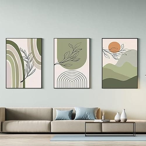 EPOKNQ Peinture d'art mural bohème, poster abstrait moderne pour chambre à coucher, salon, décoration murale, sans cadre (K7,50 x 70 cm x 3)
