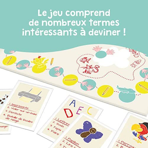 KANGUR Jeu Mimer et Dessiner pour Enfants Jeu de Plateau Familial Jeux de Société pour Enfants et Adultes dès 4 Ans