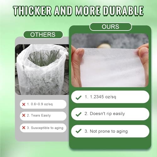 35g/m2 2m x 5m Housse Hivernage Plante Exterieur, Voile Hivernage Plante Exterieur, Non-tissée de Protection Hivernale for Protection Antigel Perméable, Coupe-Vent, Froid, Chaud et Anti-Insectes