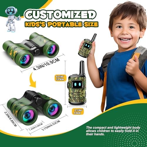 Dislocati Jouet Exterieur Enfant 3-9 Ans Garçon Fille, Talkie Walkie Enfants Cadeau Enfant Garcon 3-9 Ans Jumelles Enfant Jeu Exterieur Enfant 3-9 Ans Walkie Talkie Kit Exploration Enfant