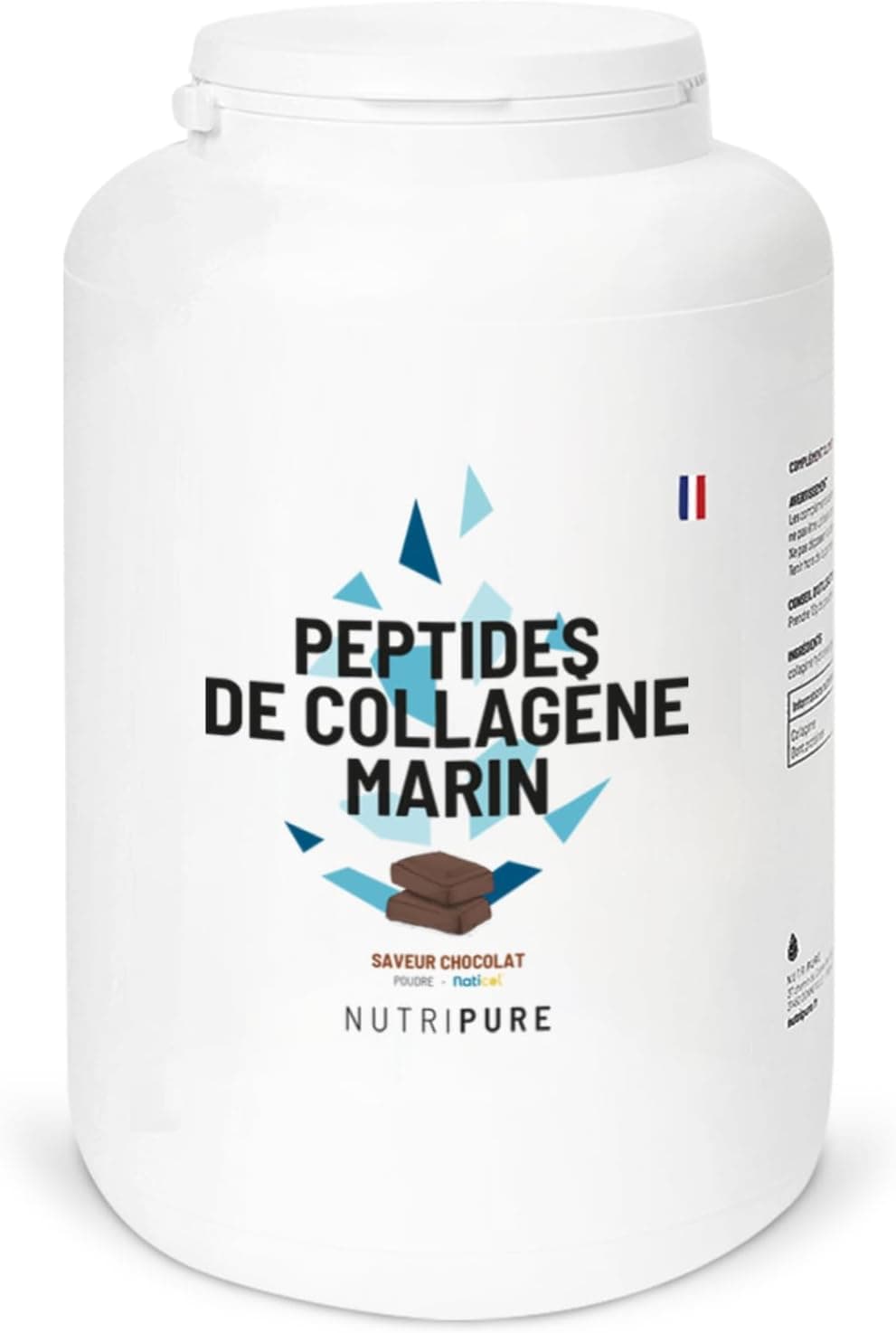 Nutripure - Collagène Marin Naticol® en Poudre - Goût Chocolat - 1,2 kg