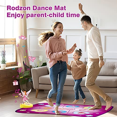 Tapis de Danse pour Enfants de 3 à 8 Ans,Tapis de Danse Musical avec Affichage LED, Création de Chansons et Musique Intégrée, Cadeau d'anniversaire de Noël pour Garçons Filles de 3 4 5 6 7+ (Violet)