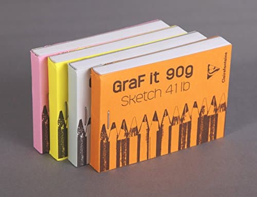 Clairefontaine 96691C Bloc Agrafé GraF'it - 80 Feuilles Papier Dessin Croquis - Réglure pointillés DOT - Feuilles Détachables - A4 21x29,7 cm 90g - Couverture Blanche