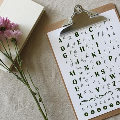 PH PandaHall 26 Tampons Transparents avec Lettres de L'Alphabet Tampon en Silicone avec Chiffres et Lettres Majuscules Tampon en Caoutchouc Sceau Transparent pour la Cartes Scrapbooking