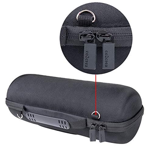 co2CREA Dur Étui de Voyage Rigide Housse Cas pour JBL Charge 4 / JBL Charge 5 Enceinte Bluetooth Portable(boîte Seule)(Noir)
