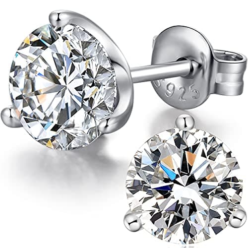 Boucles d'Oreilles Homme Brillant Boucles Oreilles Diamant Homme,Boucle Oreille Argent Homme Angelic Boucles Oreilles Zircone Diamant Or Blanc,Boucl Oreil Diamant,Boucle d'Oreille Femme Homme Argent