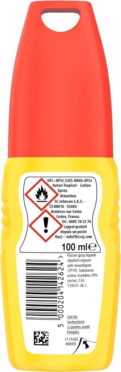 Autan Tropical Répulsif Anti-Moustiques Tigres & Tropicaux Spray 100 ml