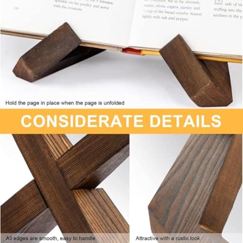 Meafeng Support assiette decorative, Porte assiette, Support assiette en bois, Presentoir livre cadre photo de table, Paire de mini chevalet 6,5 pouces