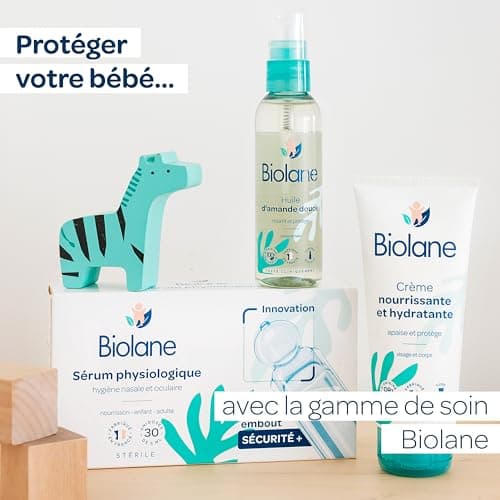 BIOLANE - Huile d'amande douce - Bébé - Hydrate et protège la peau - Vitamine E - Soin - Bain - Massage - 100% d'origine naturelle - Fabriqué en France