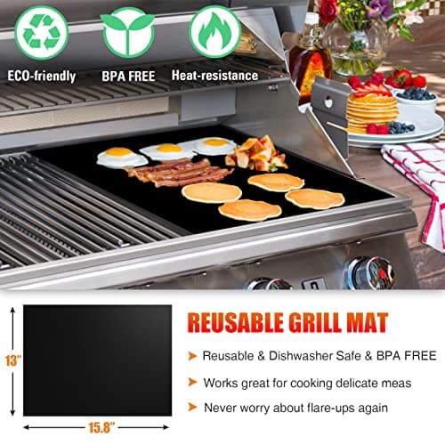 Grilliance 38pcs Kit Barbecue Set Accessoires de Grill en Acier Inoxydable pour Hommes,Ensemble d'Ustensiles de Grill de Haute Qualité avec Sac et Tapis pour Camping Marron