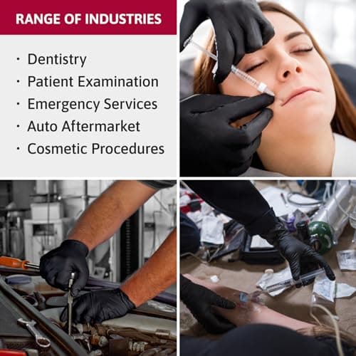 Ansell Microflex 93-732, Vielseitige Nitrilhandschuhe, Einweghandschuhe für präzise Handhabung, Arbeitshandschuhe für mechanische Aufgaben, Latexfrei, Puderfreie Einmalhandschuhe, 100 Stück, Gr. L