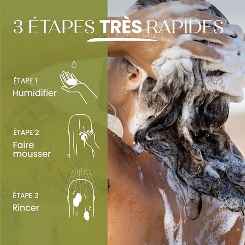 Senso Naturale Shampoing Solide Régénérant Anti-Frisottis pour Cheveux Bouclés avec Spiruline, Fenugrec, Argile Verte, Naturel, Bio, Vegan et Écologique, pH 4,5-5,5