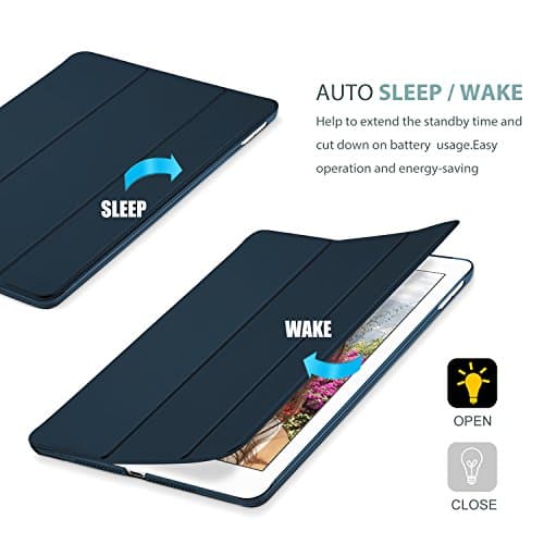 ProCase Coque pour iPad Air 3(10.5" 2019), iPad Pro 2(10.5" 2017), A2123 A2152 A2153 A2154 A1701 A1709 A1852, Housse Étui de Protection avec Support Fonction et Sommeil/Réveil Automatique-Bleu