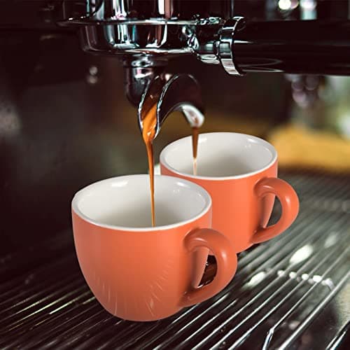 homEdge Mini tasse à expresso Procelain - 90 ml - Demitasse - Pour expresso, thé - Orange