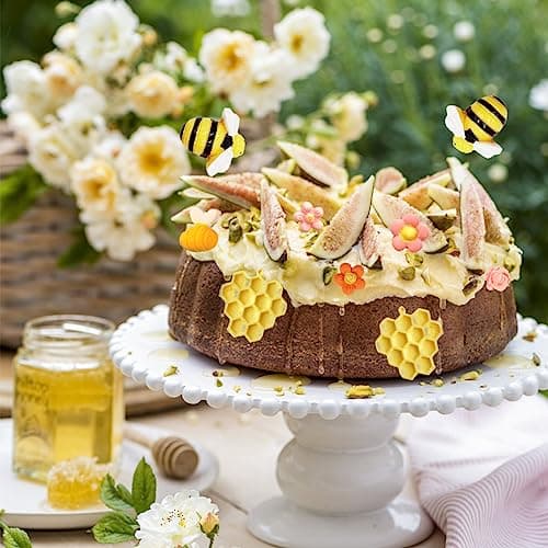 6 Pièces Moules en Silicone 3d Abeille et Fleur Moules à Fondants Rayon de Miel Moule à Chocolat de Bourdon Mini Moules en Silicone Fleurs pour Décoration de Gâteau,Cupcakes Cuisson Bonbons