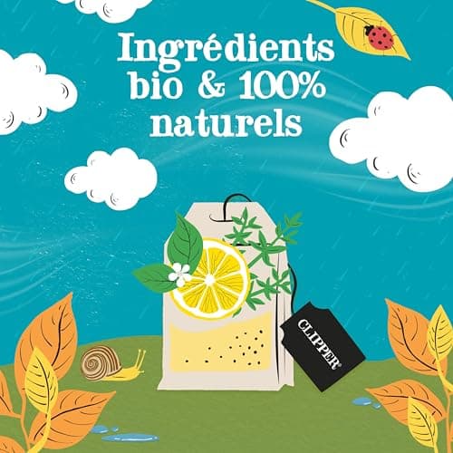 CLIPPER - Infusion Bio - Thym, Citron et Miel - 20 Sachets d'Infusion - 1 Paquet