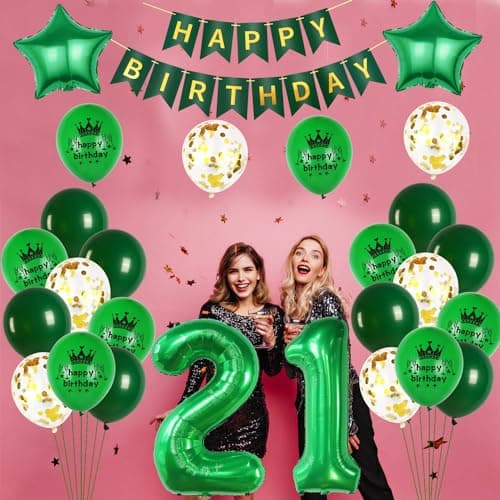 Ballon 20 ans anniversaire femme homme vert Décoration 20 ans homme anniversaire vert or Ballon Décoration anniversaire 20 ans femme Ballons anniversaire 20 ans homme femme anniversaire Déco or