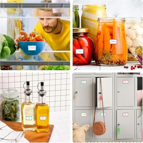 500 étiquettes de date alimentaire, étiquettes autocollantes, étiquettes autocollantes pour pots, étiquettes pour congélateur, autocollants pour confiture faits à la main, étiquettes vierges