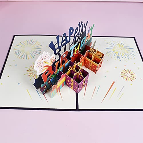 Carte Invitation Joyeux Anniversaire Fille Carte Cadeau Homme Garcon Femme, 3D Pop Up Happy Birthday Carte De Joyeux Anniversaire Voeux Sautant Pour Vos Amis Et Amoureux De La Famille
