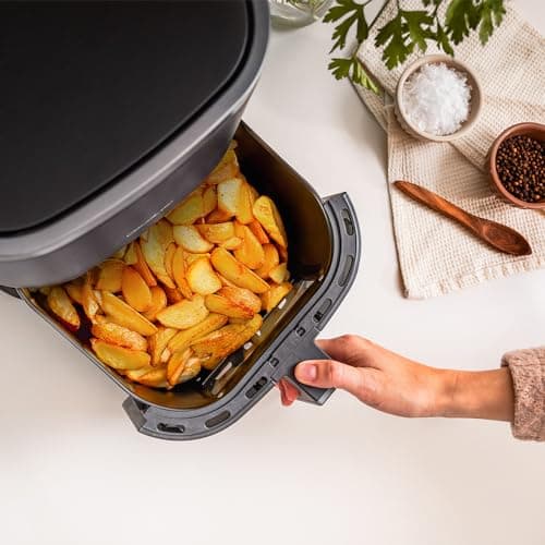 Cecotec Friteuse à Air sans Huile de 4 L avec Fenêtre Cecofry Fantastik Window 4000. Air Fryer. 1400 W, 9 Menus, Contrôle Tactile, Technologie PerfectCoo, 80-200oC, Temps Ajustable