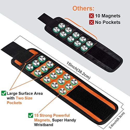 Cadeau Homme Original Bricolage Outillage - Idee Cadeau Homme Noel Gadget Insolite Utile Outil Multifonction, Cadeaux Papa Noel Bracelet Magnetique Homme, Cadeau Saint Valentin, Cadeau Fete des Peres