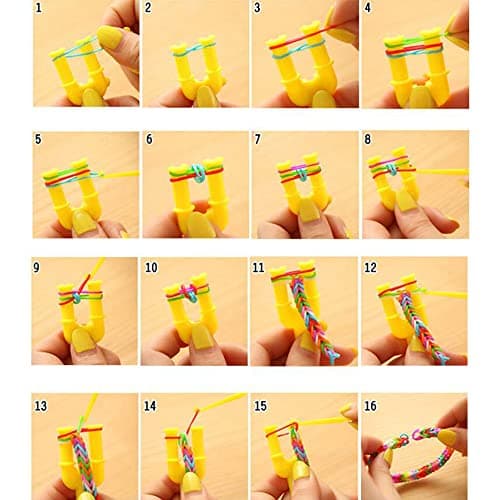 Kit Bandes Métier Tisser pour Enfants, 15000 Pcs Ensemble Bandes élastiques Bricolage pour Bracelets avec Métier Tisser Crochet Bandes Métier Tisser Coffret Bandes Métier Tisser Luxueux pour Bracelets
