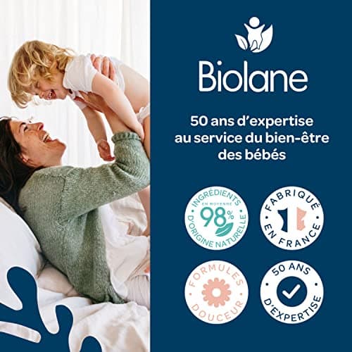 BIOLANE – Liniment oleo calcaire Bébé – Nettoyant sans rinçage – 98% Origine naturelle – Hypoallergénique – Peaux Sensibles - Nettoie et protège le siège de bébé – 700ml – Fabriqué en France