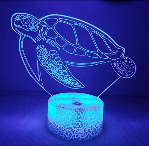 HPBN8 Ltd 3D Tortues LED Lampe Art Déco Lampe Lumières LED Décoration Lampes Touch Control 7 Couleurs Change Veilleuse USB Powered Enfants Cadeau Anniversaire Noël Cadeaux