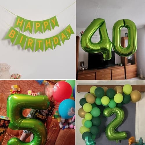 Decoration 90 ans anniversaire femme, Ballon Vert Blanc 90 anniversaire femme, Decoration anniversaire 90 ans Vert, Ballon 90 ans Vert Déco anniversaire, 90 hommes femmes Vert 90 ans Decoration fête