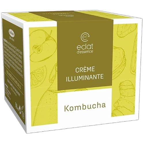 ÉCLAT D'ESSENCE Crème Visage Illuminatrice Kombucha 50ml | Hydratation et Éclat | Avec des Extraits Naturels de Kombucha et Squalane | Api-Nature