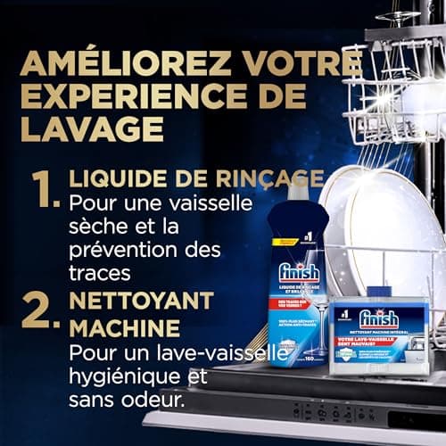 Finish Ultimate Plus Infinity Shine Pastilles Lave-Vaisselle, Propreté Intense & Brillance Étincelante, 146 Capsules