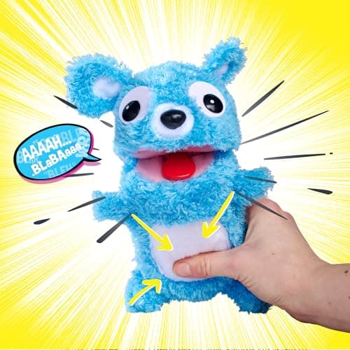 Simba ScreamerZ - 105953331 - Ours en Peluche avec Sons Amusants - pour Les Enfants à partir de 5 Ans, Approx. 30 cm, Bleue