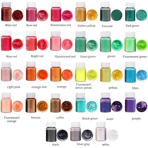 iSpchen Résine époxy couleur mica poudre résine époxy couleur pour savon couleur fabrication de bijoux vernis à ongles résine époxy fabrication de bougies bombes de bain slime rose clair