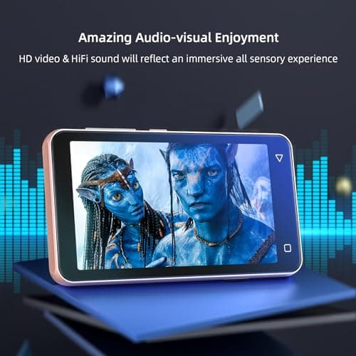 80Go Lecteur MP3 et MP4 Bluetooth avec WiFi, innioasis 4,0" Écran Tactile pour Enfant avec Spotify et Audible, pour Musique à Son Haute Fidélité avec Haut-Parleur, jusqu'à 1tb (Rose-Blanc)