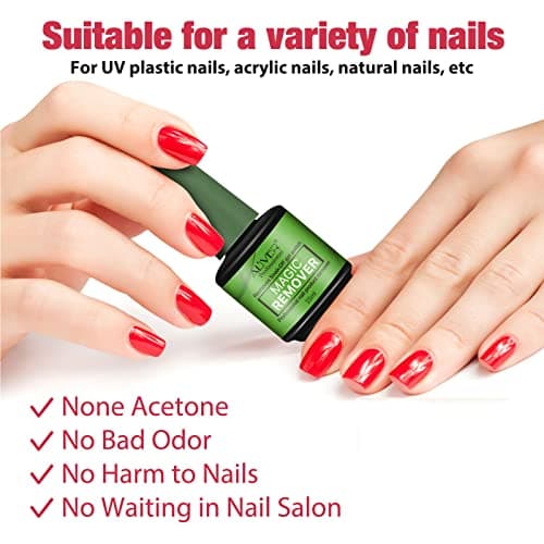 Dissolvant Magique De Vernis A Ongles,Outil De Dissolvant De Vernis En Gel,Enlève Facilement Et Rapidement, Protège et Ne Blesse Pas