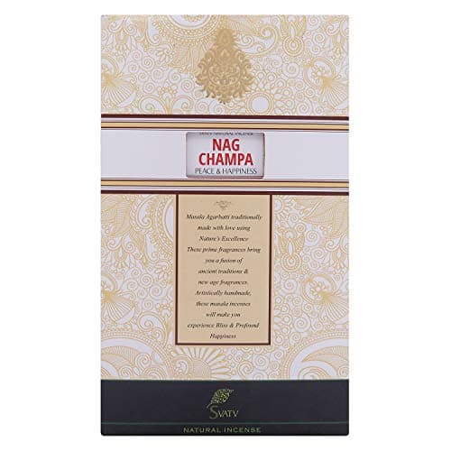 SVATV Herbal & Ancient Method Nagchampa Bâton d'encens avec Paquet de 12 encens pour la méditation, Le Yoga, Le Spirituel, l'aromathérapie - 15g x 12 | 180g | 6,35 oz