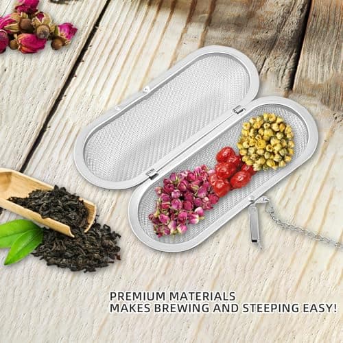 Lot de 2 Infuseur à Thé Capsule en Acier Inoxydable,Boule à Thé avec Couvercle,Filtre à Thé Réutilisable pour Mug et Tasse - Accessoire Pratique pour Infusion de Thé en Vrac