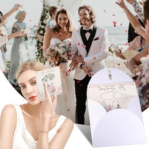 EUIOOVM Carte de mariage, cadeau d'argent, idées de cartes de mariage, emballage cadeau pour argent, cadeaux pour femmes, hommes, jeunes mariés, rouge