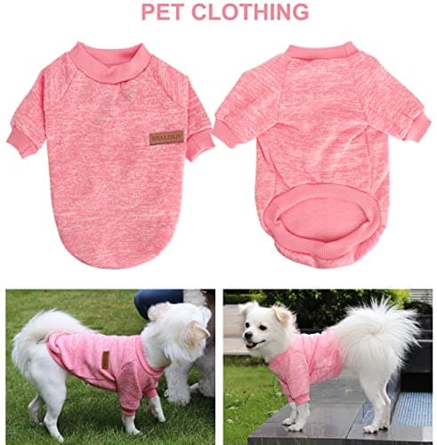 HuaLiSiJi Pull pour Chien Grande Taille Pull Polaire Grand Chien Pull Bouledogue Francais, Le Tissu Est Très Confortable, Doux et Chaud pour L'animal et Se Met Très Facilement (Rose+Violet,3XL)